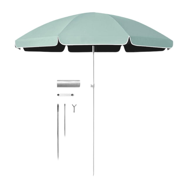Sombrilla de patio premium con varillas resistentes, sombrilla para parques y césped al aire libre