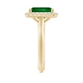thumbnail image 3 of ANGARA Lab Grown Cushion Rectangular Emerald Halo Engagement Ring for Women in 14K Yellow Gold (Size-10x8mm) | May Birthstone, Birthday, Anniversary, Jewelry Gift for Women | Lab-Grown Emerald Ring, 3 of 8