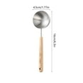thumbnail image 3 of Stainless Steel Measuring Spoon with Wooden Handle, 25ML (1 TBSP + 2 TSP) Coffee Scoop for Grounds, Tea, Baking, Milk Powder, Seasonings, Easy-Read Markings (Silver, Size C), 3 of 6