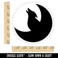 thumbnail image 2 of Wolf Howling with Moon Self-Inking Rubber Stamp Ink Stamper - Black Ink - Large 1-1/2 Inch, 2 of 7
