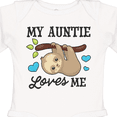 thumbnail image 4 of Inktastic My Auntie Loves Me with Sloth and Hearts Boys or Girls Long Sleeve Baby Bodysuit, 4 of 5