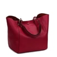 thumbnail image 1 of Red Large Handbag Leather Bucket Bag Shoulder Bag Ladies, 1 of 2