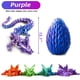 thumbnail image 2 of Qxbuhe Huevo de dragón impreso en 3D de 12 pulgadas, juguetes misteriosos de dragón de cristal, dragón articulado, decoración de escritorio para el hogar, huevos de dinosaurio sorpresa de Pascua, jugu, 2 of 5