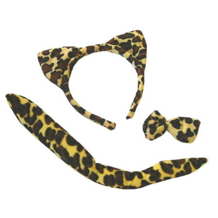 - Funny Fashion Spotted Leopard Playset 3pc One-Size Costume Accessory Kit