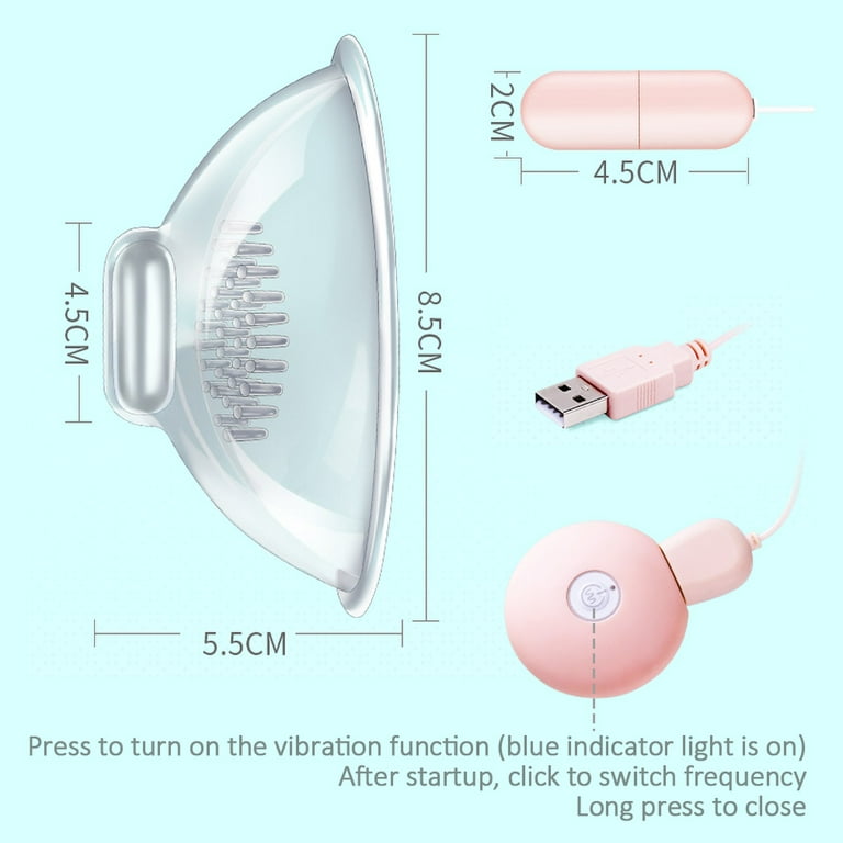Sex Toy Nipple Toys Clamps - 3 Brush Heads Nipple Vibrator Manual Sucking  with 10 Powerful Rotation Modes Stimulator Massager, Rechargeable Adult Sex
