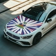 thumbnail image 3 of Uorisanigo Car Hood Cover Washable Haitian Logo Auto Hood Cover Portable Car Bonnet Banner for Cars Hoods Decoration and Protection Covers, Easy to Install, 3 of 7