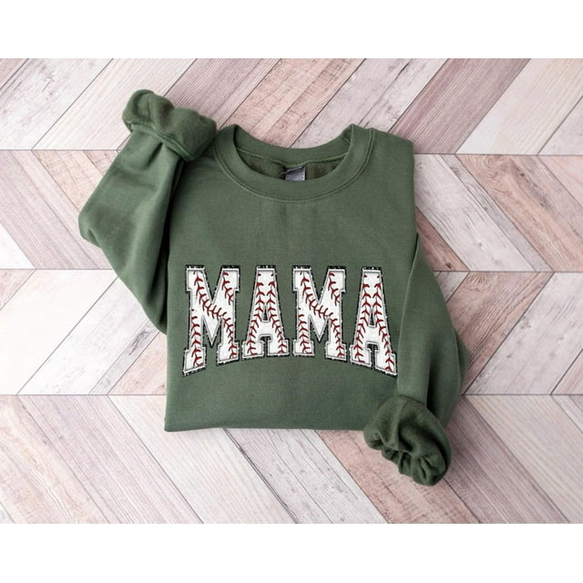 Cute Baseball Mama Sweatshirt, Mothers Day Gift For Baseball Mom, Baseball Season Shirt fo - As Picture - 3XL