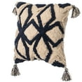 thumbnail image 6 of 16" Handwoven Cotton Throw Pillow Cover with Tufted designs and Side Tassels, 6 of 10