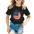 thumbnail image 3 of Gubotare Girls Tops 4th of July Baby Boy Girl Shirt American Flag Graphic T-Shirt USA Patriotic Tee Independence Day Casual Short Sleeve Top 7T 8T,Black 7-8 Years, 3 of 3