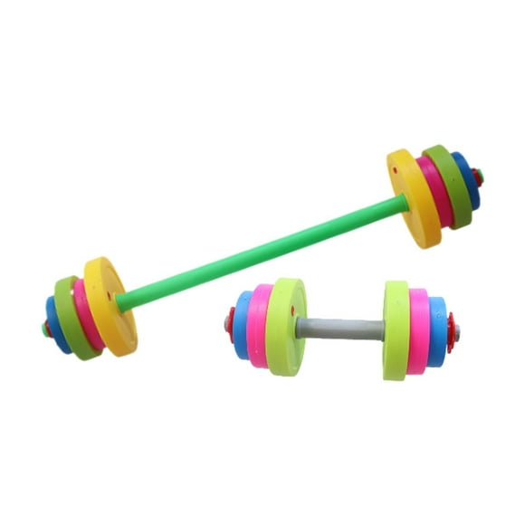 lionlar 2 Pcs Jouet Haltère pour Enfants Exercice Entraînement Physique Haltère pour 3+ Ans Jouet d'Entraînement 1 Long 1 Court