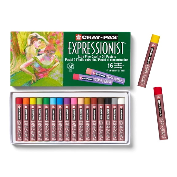 Sakura Cray-Pas Expressionist Oil Pastel Set - Soft Oil Pastels for Artists - 16 Colors