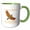 Green/White, variant on 3drose, Alabama Territory Bird the Yellowhammer Bird, 15oz Mug