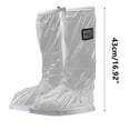 thumbnail image 3 of Rainy Day Boot Covers 1PC,Cycling OvershoesWaterproof Shoe Protection with Zipper Closure & Elastic Top for Outdoor Commuting(White), 3 of 9