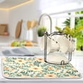 thumbnail image 5 of Retro Cute Peach Flower Dish Drying Mat for Kitchen Counter 16x18 In Absorbent Microfiber Reversible Mats Dish Drainer Protector Rack Pad for Coffee Bar Table, 5 of 8