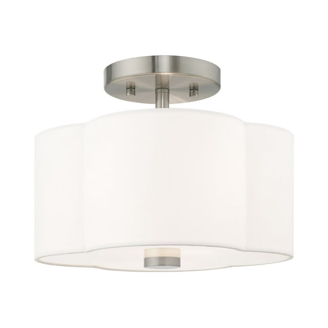 Livex Lighting 52151-91 2 Lt Brushed Nickel Ceiling Mount