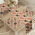 thumbnail image 2 of Ambesonne Sushi Table Runner & Placemats, Japanese Food Sashimi Rolls, Placemat 4 pcs + Runner 14"x90", Peach Pastel Pink, 2 of 2