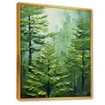thumbnail image 2 of Designart "Vibrant Neon Green Redwoods II" Tree Redwood Floater Framed Canvas Prints, 2 of 5