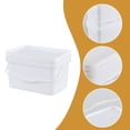 thumbnail image 3 of Tstorage 4 Packs Plastic Bucket with Airtight Lid, Food Storage Bucket, White, 3 Gallon, 3 of 7