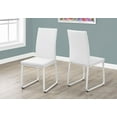 thumbnail image 1 of Monarch Specialties White Leather Look Dining Chair, 1 of 3