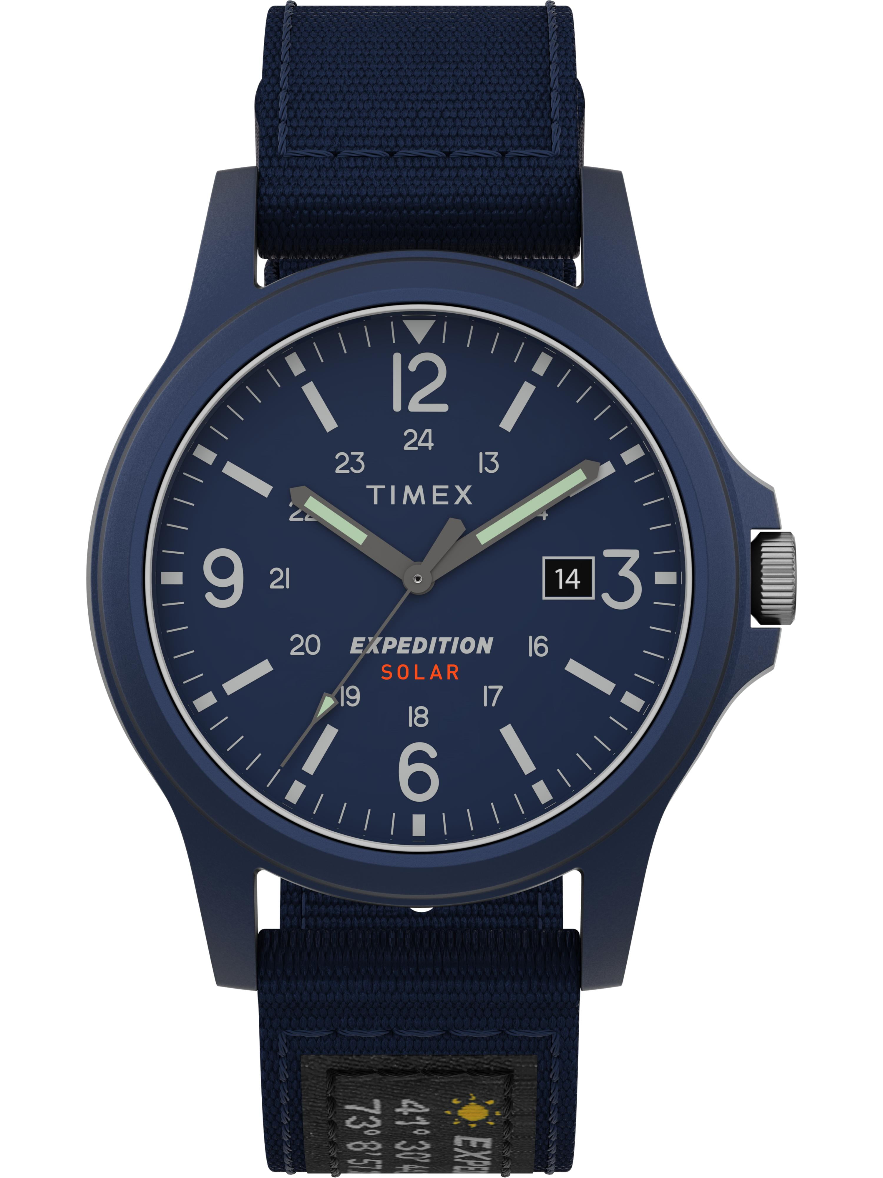Timex - Timex Men's Expedition Acadia Solar 40mm Blue Watch, Fabric Strap - Walmart.com