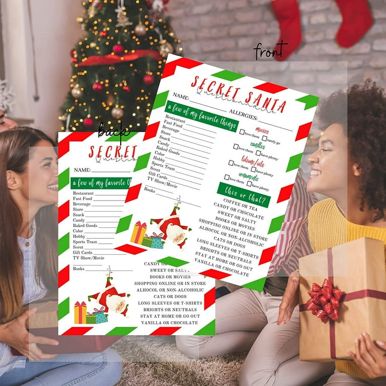 secret-santa-christmas-questionnaire-sheets-gift-exchange-50-pk-8-5x11-inches-standard-paper-size-holiday-games-for-christmas-party-for-office-home-family-or-friends-gift-giving-ideas-fill-out-walmart-com