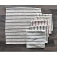 thumbnail image 2 of Fennco Styles Modern Striped Linen Blend Cloth Napkins 20" W x 20" L, Set of 4 - Black Woven Dinner Napkins for Home Décor, Dining Table, Banquets, Family Gathering and Special Events, 2 of 5
