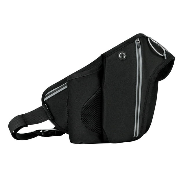 Fiudx Riñonera Deportiva Multifuncional con Rayas Reflectantes para Correr de Noche, Ajustable En Pecho y Hombros, Ideal para Ciclismo, Senderismo y Fitness. Práctica Abertura para Auriculares, Almac