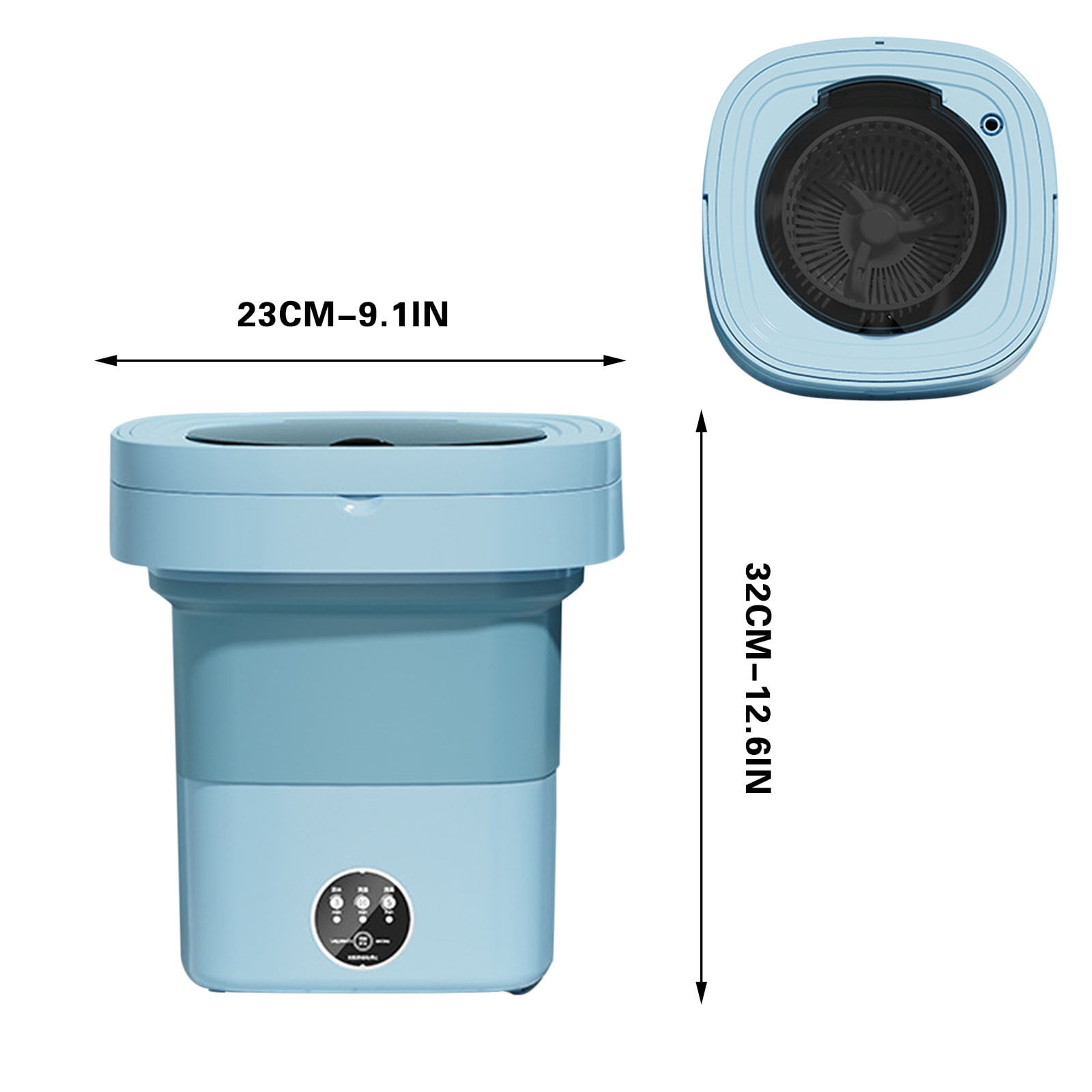 FHBVT Folding Portable Mini Washing Machine 8.5L Large Capacity 3 Intelligent Cleaning Modes Foldable Space-Saving Dehydration Function for Dormitory Travel Home Underwear Baby Clothing Washing