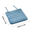thumbnail image 2 of NWOKYZGH Chair Cushion Memory Foam Pads with Ties Honeycomb Pattern Slip Non Skid Back Rounded Square 15" x 15" Seat Cover, 2 Pack, 2 of 3