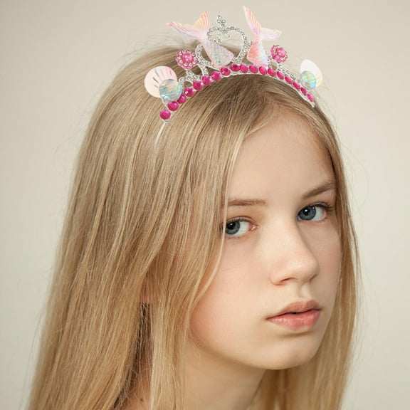 FENGGUIQU Rosy Rhinestone Tiara Headband - Durable and Elegant for Parties
