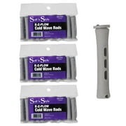 SOFT 'N STYLE Salon E-Z Flow Cold Wave Rods Short Grey HC-356GYSH (3 Pack)