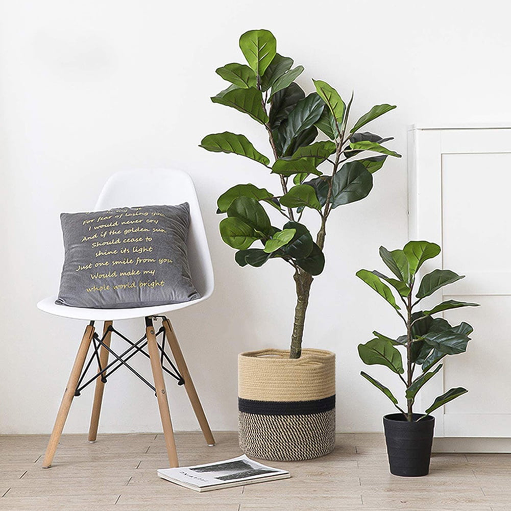 Rope Woven Plant Basket 10inch Jute Plant Basket for Plant Pots Indoor Flower Pot Covers Decorative Round Tree Planter Basket Modern Closet Storage Bin for Home Decor
