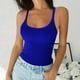 thumbnail image 1 of mfyjkho Camisetas Sin Mangas, Blusas Sin Mangas Ajustadas Con Cuello En U De Color Liso Para Mujer Tops Bohemios Para Mujer Xl, 1 of 6