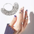 thumbnail image 2 of Ring Sizer Measurement Tool Set, Including 1-15 US Metal Finger Sizer Gauges 31Pcs with Half Size, Ring Mandrel Stick, for Jewelry Sizing Measuring Making Supplies, 2 of 5