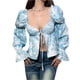 thumbnail image 3 of VISgogo, camiseta corta para mujer, manga larga con estampado de farol, blusas cortas con corte bajo y abertura alta, camisa delgada con ombligo y volantes para mujer VISgogo  moda, 3 of 9