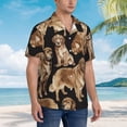 thumbnail image 6 of Golden Retrievers Men'S 3d Print Casual Button Down Shirts, Novelty Hawaiian Short Sleeves S, 6 of 7