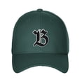 thumbnail image 2 of Daxton Structured Baseball Hat Cap Old English A to Z Letter Number Initial-Hunter, Letter B, 2 of 3