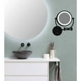 thumbnail image 6 of Aptations 9" LED Round Mirror - 1X & 5X Magnification | Switchable Cool & Warm Light | Hardwired LED Arm Wall Mirror | Makeup Mirror for Vanity, Bedroom, Bathroom | Energy Efficient (Matte Black), 6 of 8