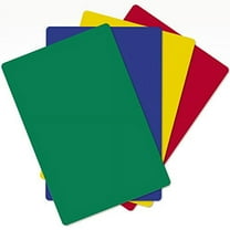 Cut N' Funnel Multi-Color Heavy Gauge Flexible Plastic Cutting Board Mats 4 Pack 18" x 12"