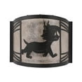 thumbnail image 2 of Meyda 157297 12 in. Lynx on The Loose Right Wall Sconce, Black & Silver Mica Light 100, 2 of 3