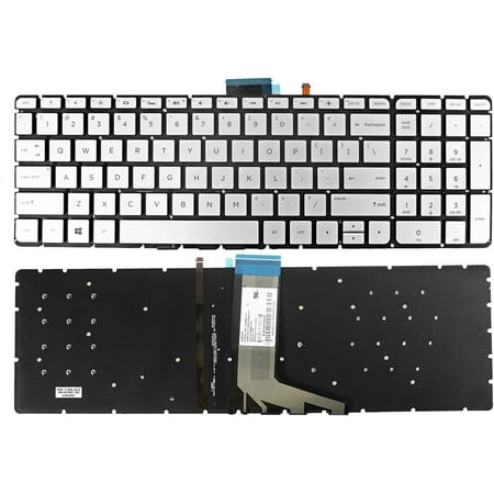 New US Silver English Laptop Keyboard (Without Frame) Replacement for HP Envy X360 M6-AQ M6-AQ003DX M6-AQ005DX M6-AQ103DX M6-AQ105DX Light Backlight