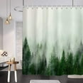 thumbnail image 5 of Green Misty Forest Shower Curtains,Nature Shower Curtain,Woodland Shower Curtain,Fantasy Fog Magic Tree Bath Curtain for Bathroom,Fall Shower Curtain,Waterproof Polyester Fabric-72 Wx72 L, 5 of 5