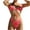 Watermelon Red, variant on Women's Bikini Sets, Printed Tie Front Two Piece, Fashion Triangle Bikini for Beach Vacation