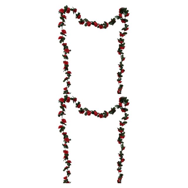 Maytalsory Romantic Atmosphere With Simulated Flower Vines For Restaurants Etc Big Red 45 roses 2Set