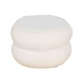 thumbnail image 2 of Reposapiés redondo otomano, taburete para cambiar zapatos, sofá, reposapiés, taburete para dormitorio y hogar. Blanco, 2 of 9