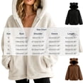 thumbnail image 3 of Lumosvexa Women's Hooded Fleece Coat, with Pockets Soft Comfort Long Sleeve Zipper Winter Warm Casual Bear Ears Coat Black XL, 3 of 5