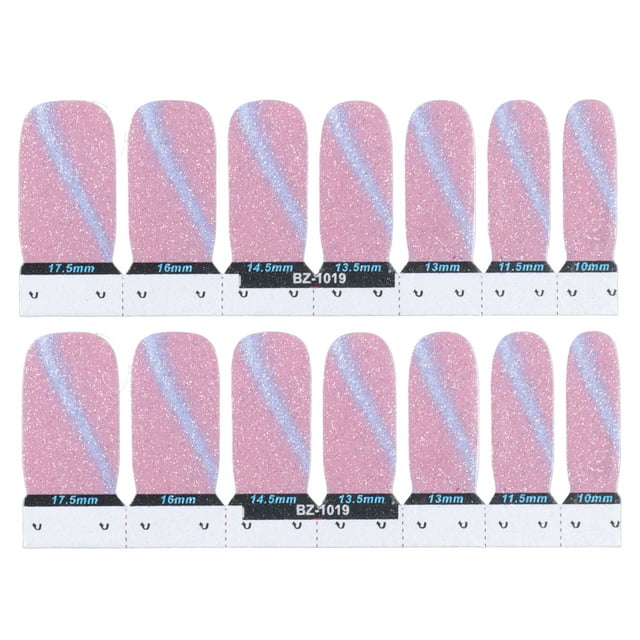 14 tiras de esmalte de uñas para manualidades, calcomanías adhesivas para uñas, herramienta de manicura 19