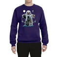 thumbnail image 2 of Collage of Popular Wild Life Animals | Mens Animal Lover Crewneck Graphic Sweatshirt, Purple, 3XL, 2 of 3