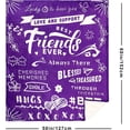 thumbnail image 3 of Best Friend Blanket Purple Birthday Gifts for Women Blanket Personalized Blankets BFF Bestie Long Distance Gifts Unique Flannel Fleece Throws Bed Blanket 60"x50", 3 of 6