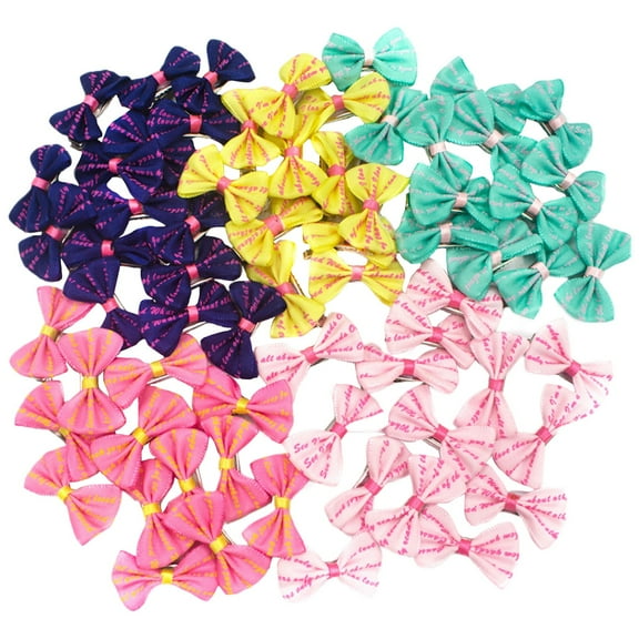 Kaonry Pet Hair Clip with Bow, 6Pcs Dog Cat Puppy Hairpin Bow Tie Flower Bow Hairpin Pet Hairpin Bow Hairpin Accessories Dog Accessories Pet Cat Dog Accessories (Random Color)